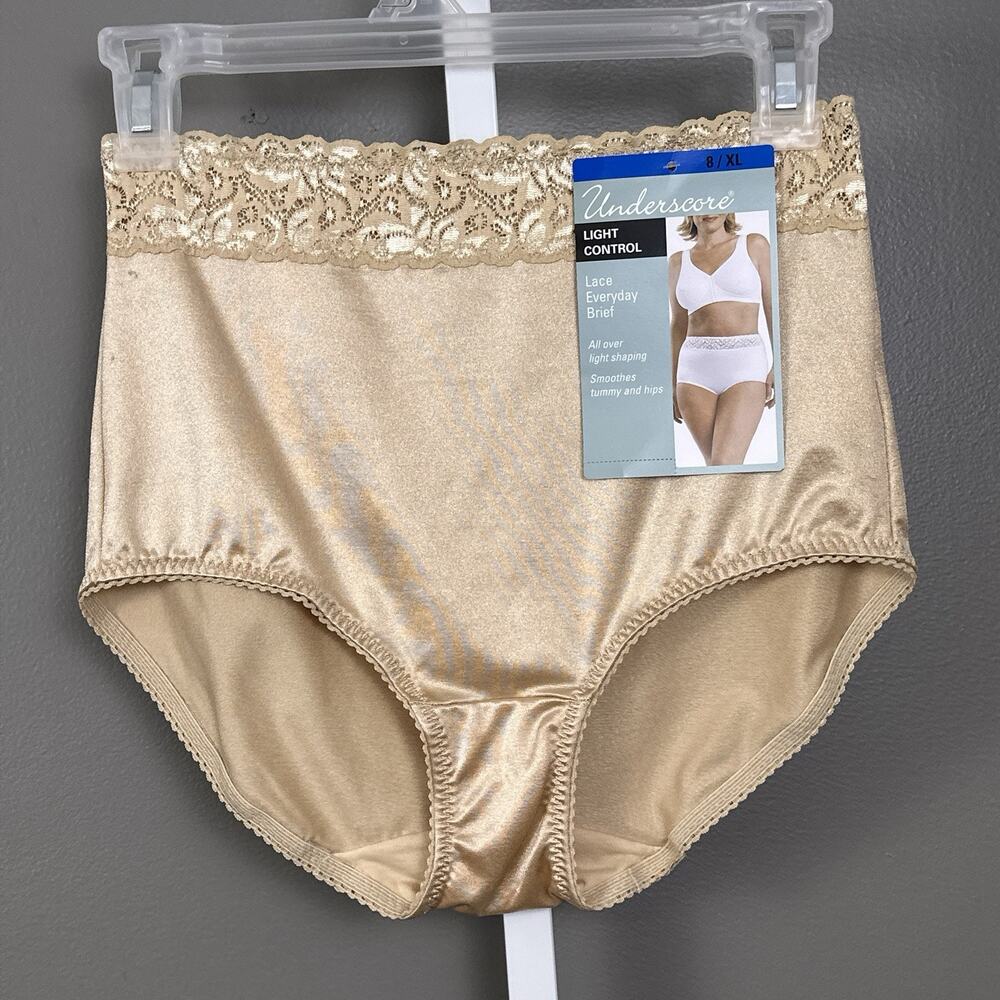 Underscore Light Control Everyday Brief Size XL 8 Second Skin Satin Beige Golden